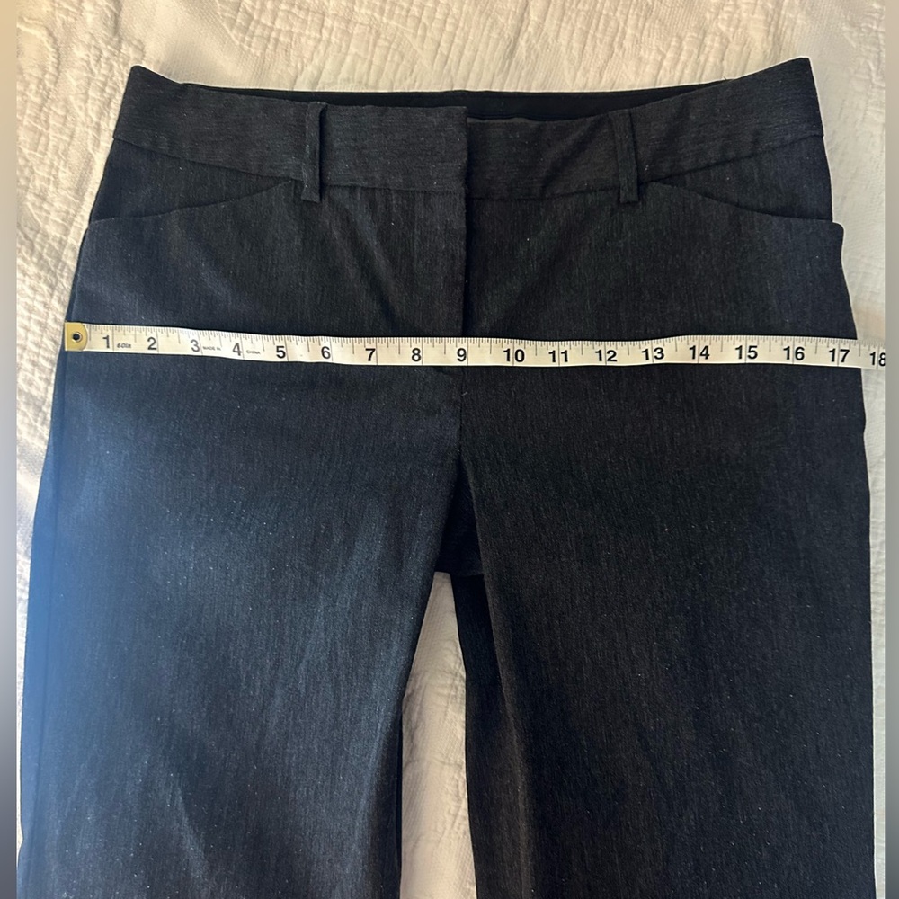 Express Editor Pants – Dark Charcoal Denim Trouser - Size 4R Y2K - Picture 5 of 8